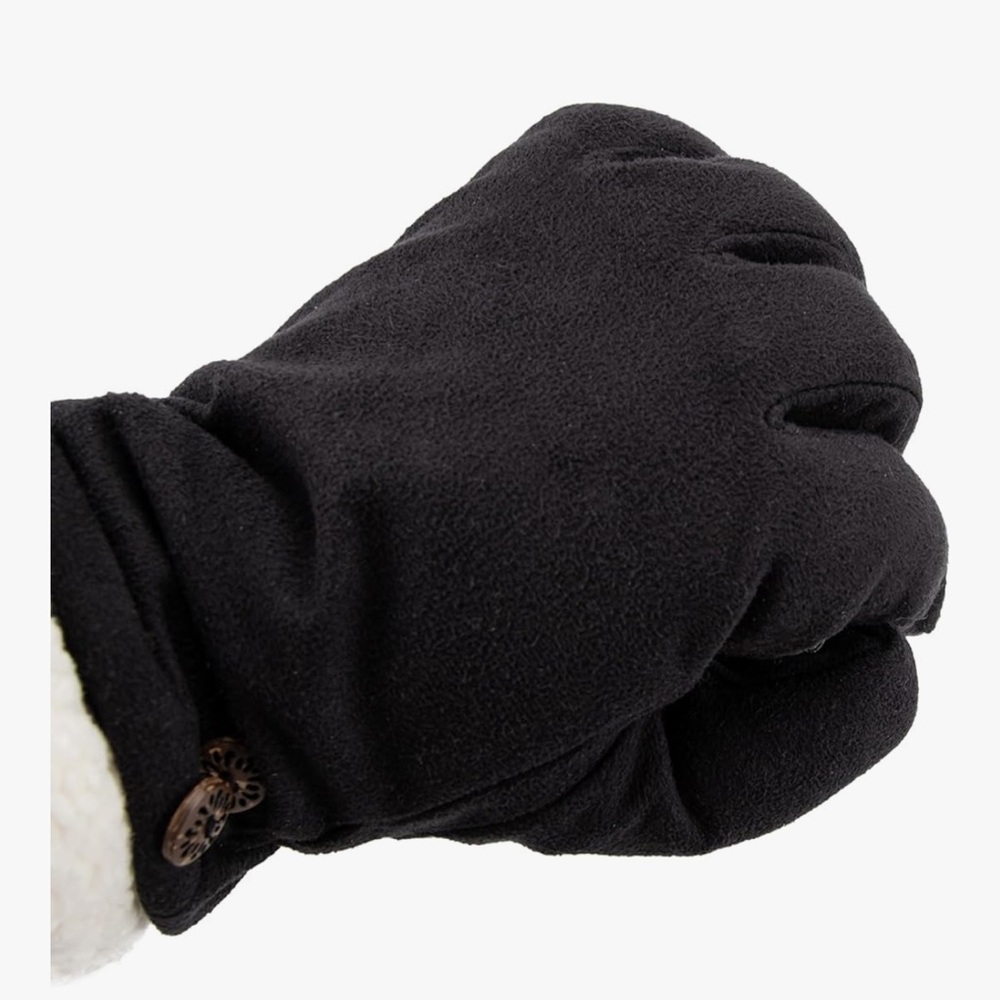 NWT Isotoner Water Repellent Microsuede Touchscreen Sherpa Lined Gloves L/XL - Picture 5 of 8
